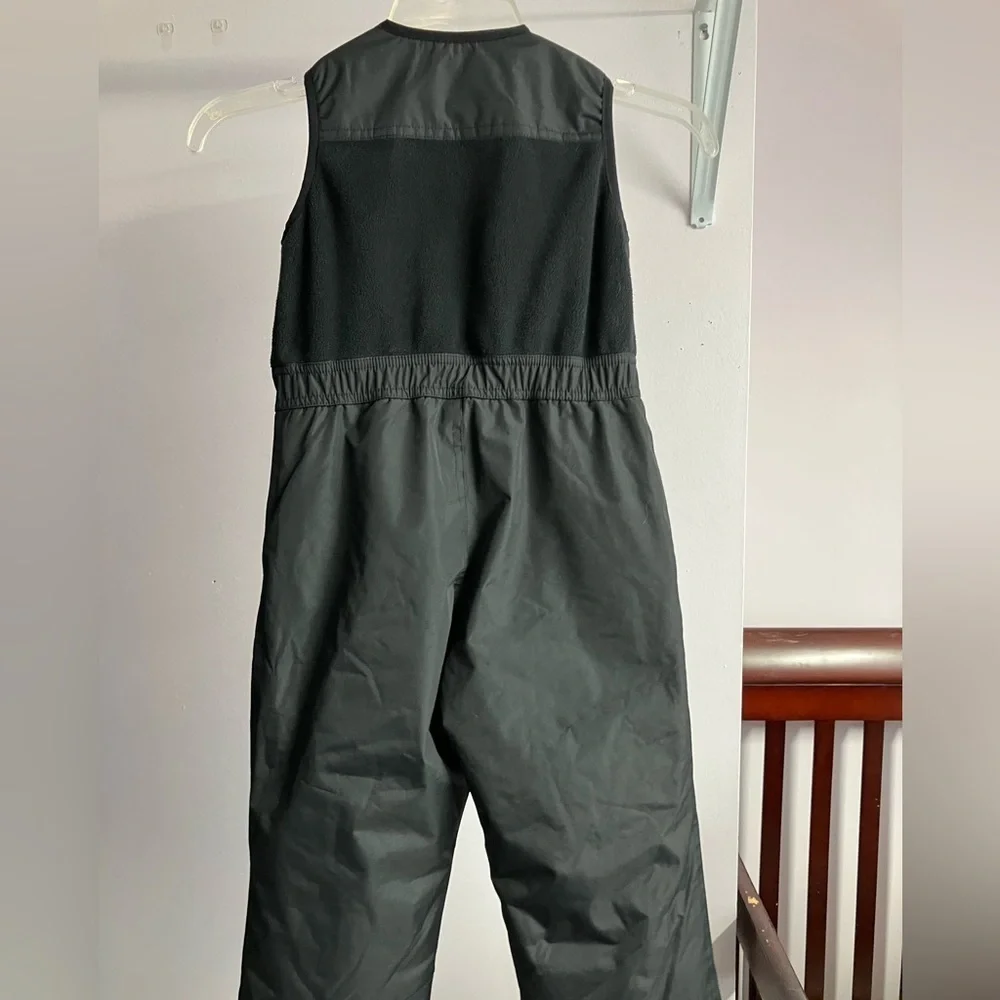 Kid’s Ski/Snow Cold Weather Bibs,  4T Unisex, Charc Gray/Black, Vertical ‘9